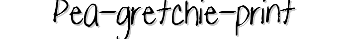 Pea%20Gretchie%20Print font