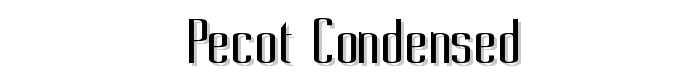 Pecot%20Condensed font