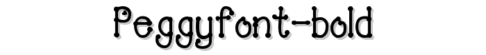 A preview of the PeggyFont Bold font