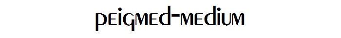 PeigMed-Medium font
