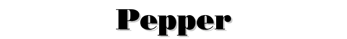 Pepper font