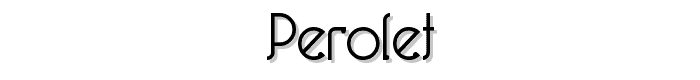 Perolet font