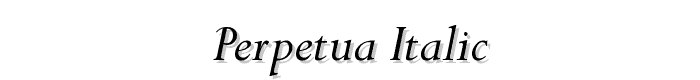 Perpetua%20Italic font