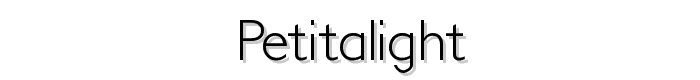 PetitaLight font