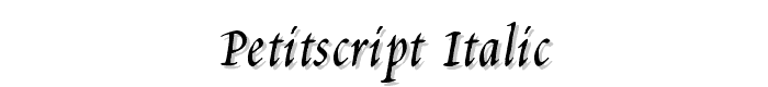 Petitscript-Italic font