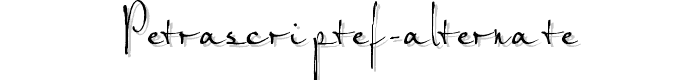 PetraScriptEF-Alternate font