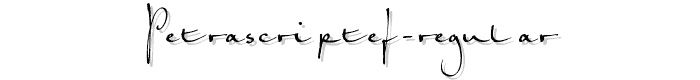 PetraScriptEF-Regular font