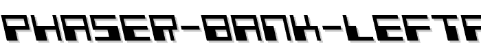 Phaser Bank Leftalic font