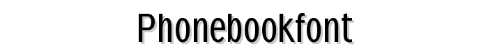 PhonebookFont font