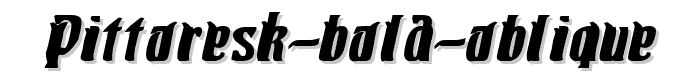 Preview of Pittoresk%20Bold%20Oblique font