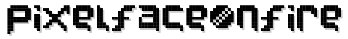 PixelFaceOnFire font