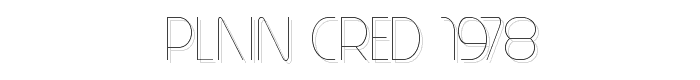 Plain Cred 1978 font