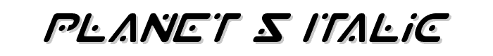 Planet S Italic font