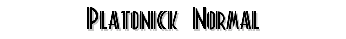 Platonick-Normal font