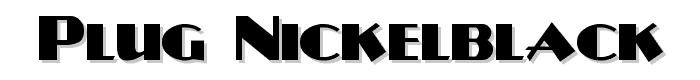 Plug-NickelBlack font