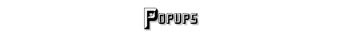 PopUps font