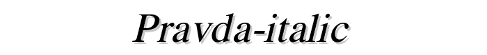 Pravda Italic font