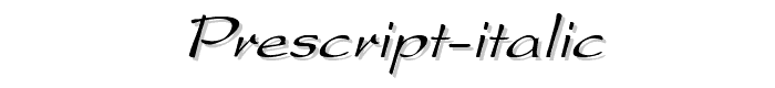 Prescript%20Italic font