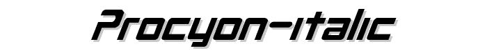 Procyon%20Italic font