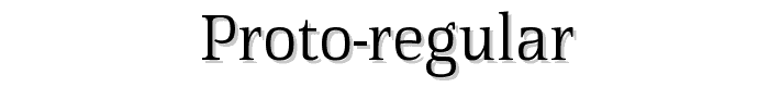 Proto Regular font