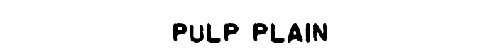 Pulp plain font