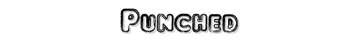 Punched font