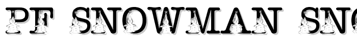 pf_snowman-snowflake font