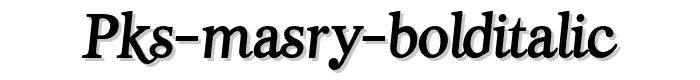 pks-masry-BoldItalic font