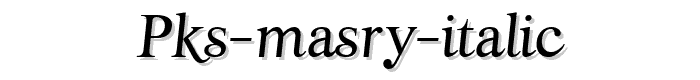 pks-masry-Italic font