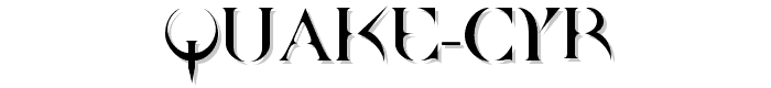 Quake Cyr font