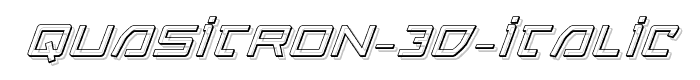Quasitron 3D Italic font