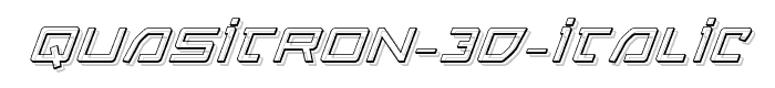 Quasitron%203D%20Italic font