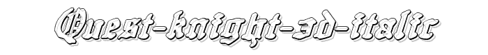 Quest Knight 3D Italic font