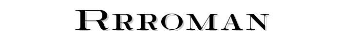 RRRoman font