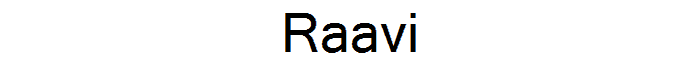 Raavi font