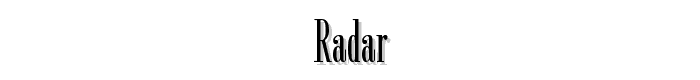 Radar font