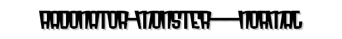 Radonator Monster  Normal font