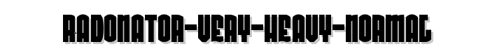 Radonator Very Heavy Normal font