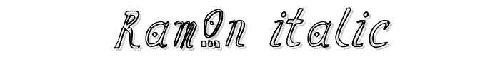 Ramon%20Italic font