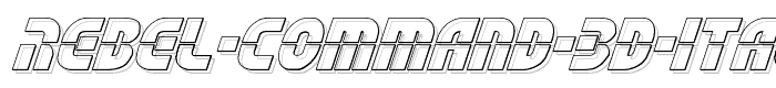 Rebel Command 3D Italic font