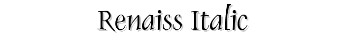 Renaiss-Italic font