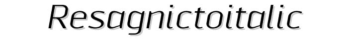 ResagnictoItalic font
