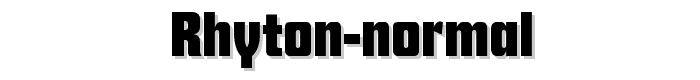 Rhyton Normal font