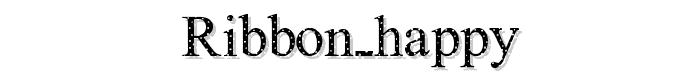 A preview of the Ribbon Happy font