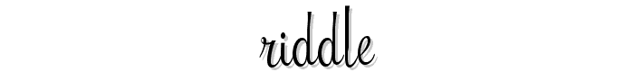 Riddle font