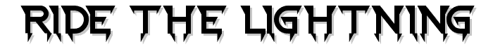 Ride%20the%20Lightning font