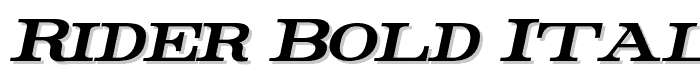 Rider%20Bold%20Italic font