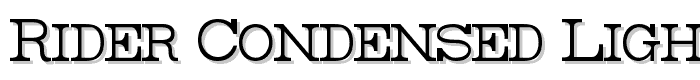 Rider%20Condensed%20Light font