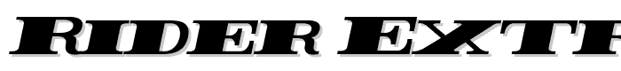 Rider ExtraBlack Italic police