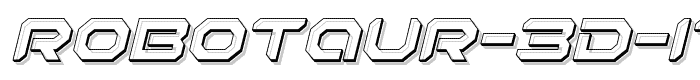 Robotaur%203D%20Italic font